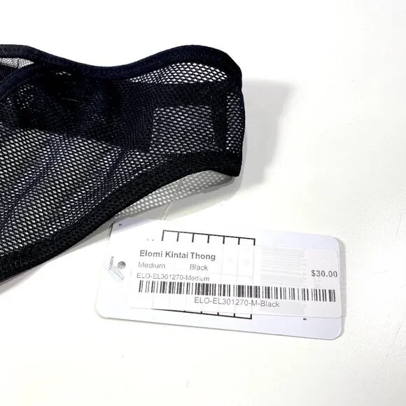 Elomi Kintai Thong, Black, Size Medium - Picture 3 of 8